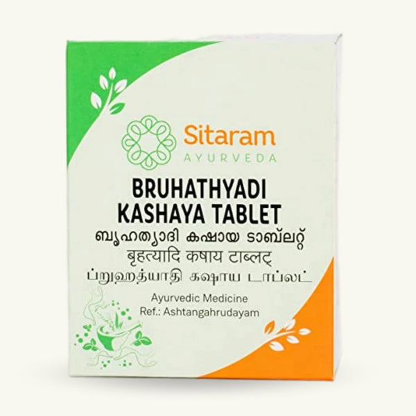 Sitaram Ayurveda, Bruhathyadi Kashayam tabletten, 50 tabletten, Ayurvedisch supplement