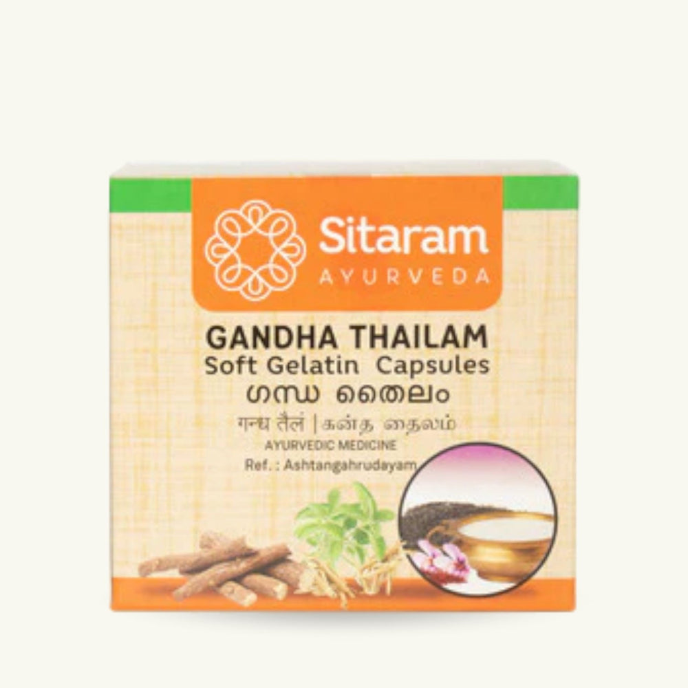 Sitaram Ayurveda, Gandha Thailam softgelcapsules, 100 capsules, klassiek Ayurvedisch Thailam