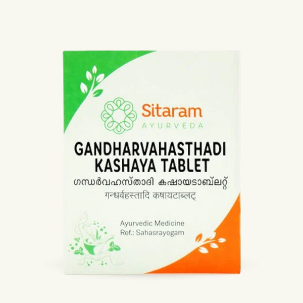 Sitaram Ayurveda, Gandharvahasthadi Kashayam tabletten, 50 tabletten, Ayurvedisch supplement