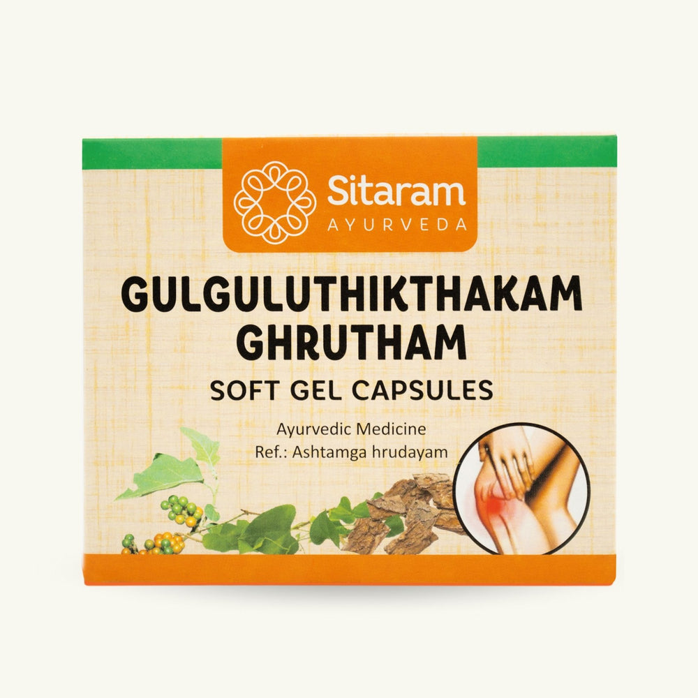 Sitaram Ayurveda, Gulgulu Thiktakam Ghrutham softgelcapsules, 100 capsules, Ayurvedisch supplement