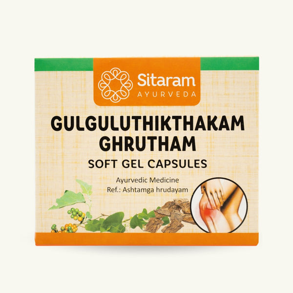 Sitaram Ayurveda, Gulgulu Thiktakam Ghrutham softgelcapsules, 100 capsules, Ayurvedisch supplement