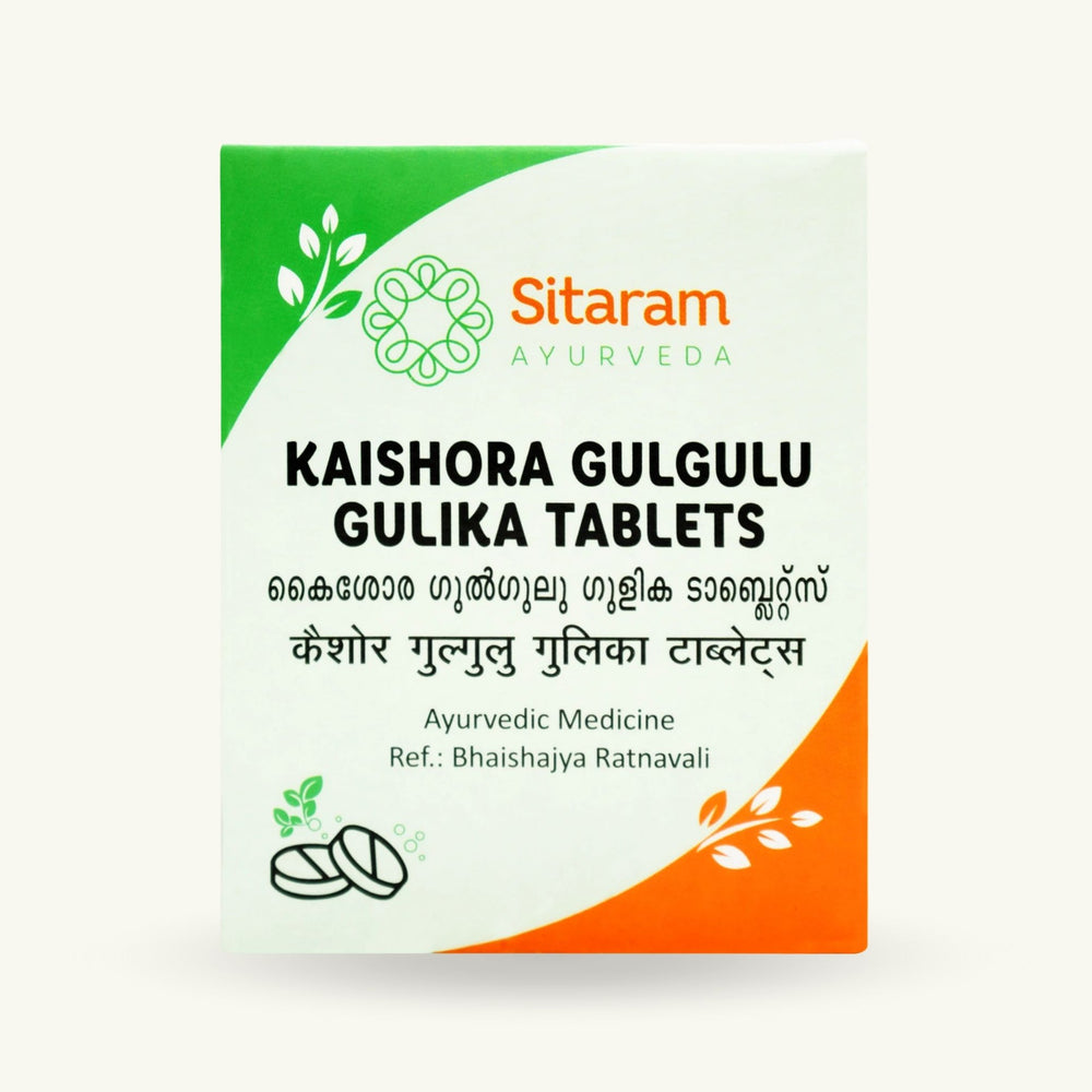 Sitaram Ayurveda, Kaishora Guggulu Gulika tabletten, 50 tabletten, Ayurvedisch supplement
