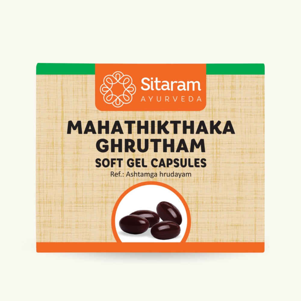 Sitaram Ayurveda, Mahathikthakam softgelcapsules, 100 capsules, Ayurvedisch supplement