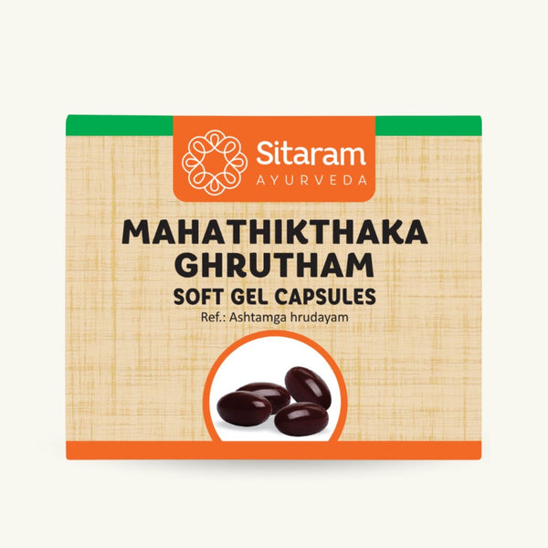 Sitaram Ayurveda, Mahathikthakam softgelcapsules, 100 capsules, Ayurvedisch supplement