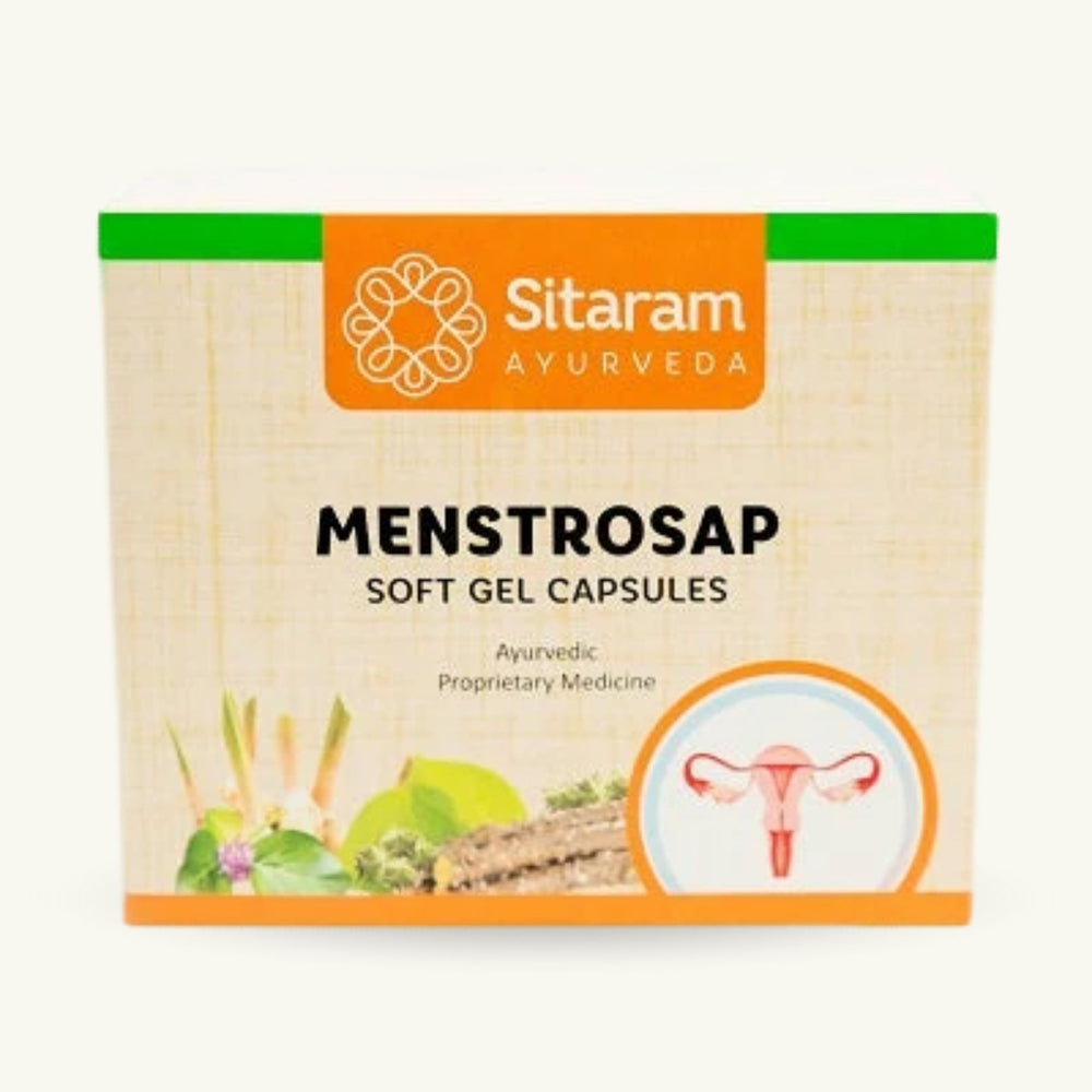 Sitaram Ayurveda, Menstrosap softgelcapsules, 100 capsules, Ayurvedisch supplement