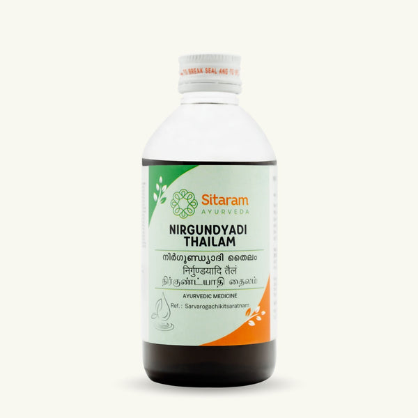 Sitaram Ayurveda, Nirgundyadi Thailam, klassiek Ayurvedisch Thailam