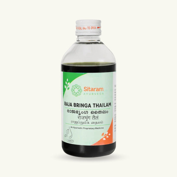 Sitaram Ayurveda, Raja Bhringa Thailam, 200 ml, klassiek Ayurvedisch Thailam