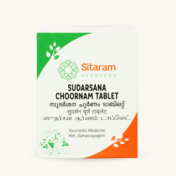 Sitaram Ayurveda, Sudarsana Choornam tabletten, Ayurvedisch supplement
