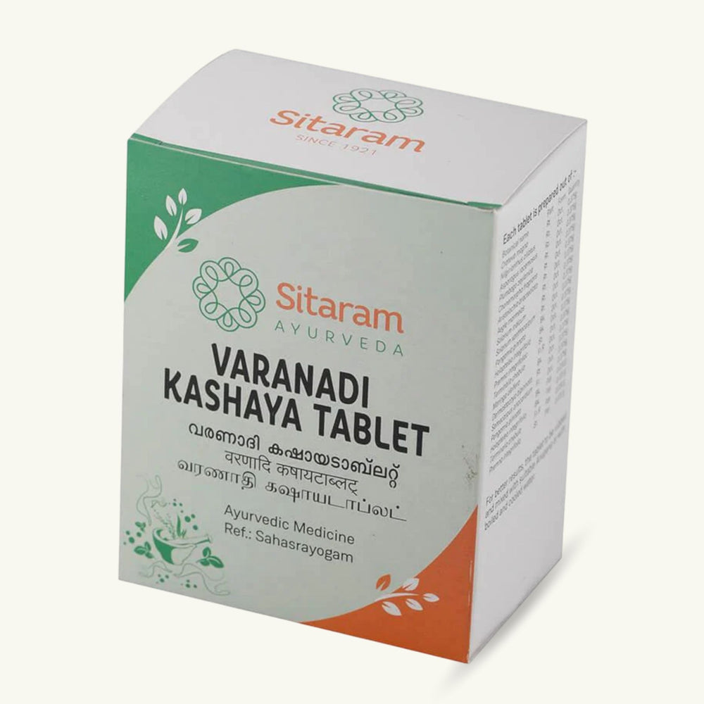 Sitaram Ayurveda, Varanadi Kashayam tabletten, 50 tabletten, Ayurvedisch supplement