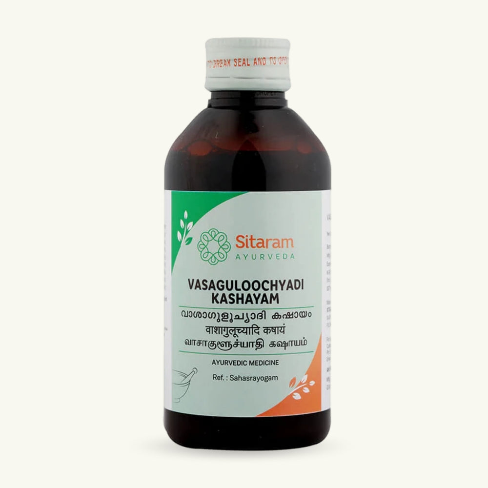 Sitaram Ayurveda, Vasaguloochyadi Kashayam, 200 ml, Ayurvedisch supplement