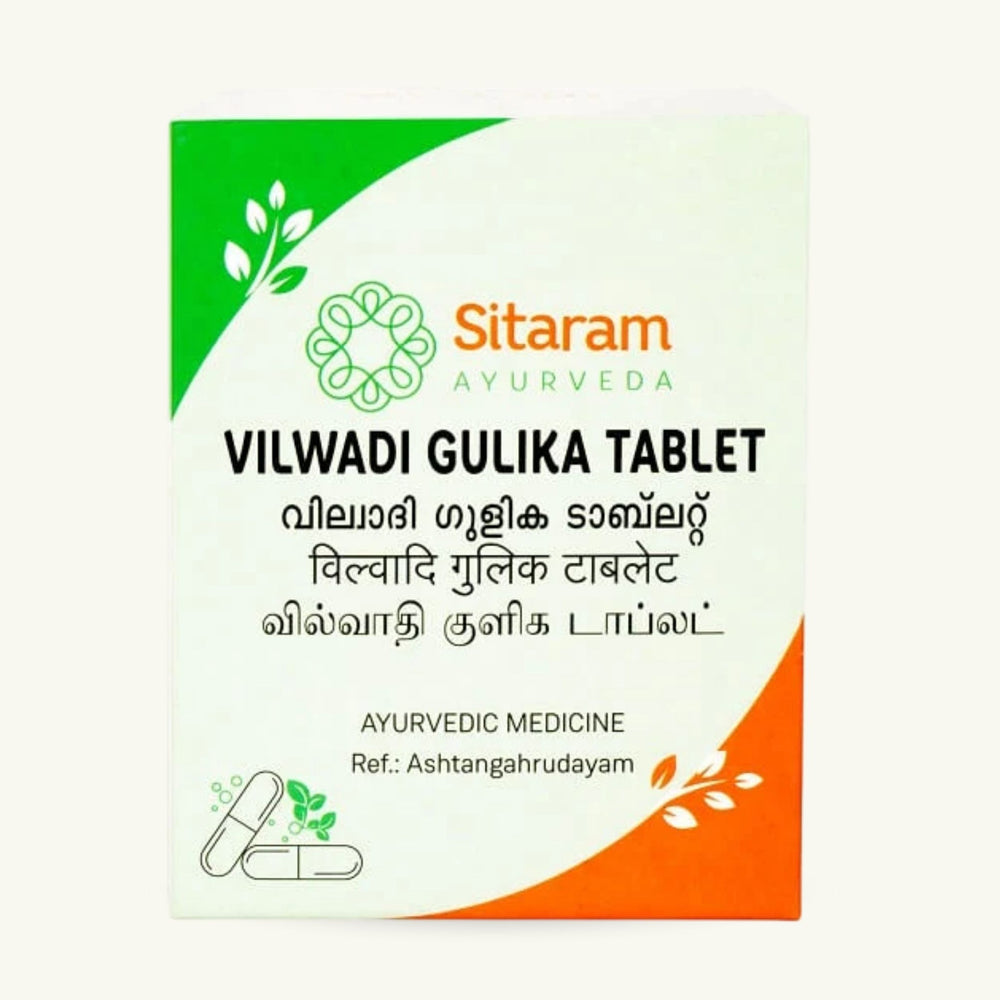 Sitaram Ayurveda, Vilwadi Gulika tabletten, Ayurvedisch supplement