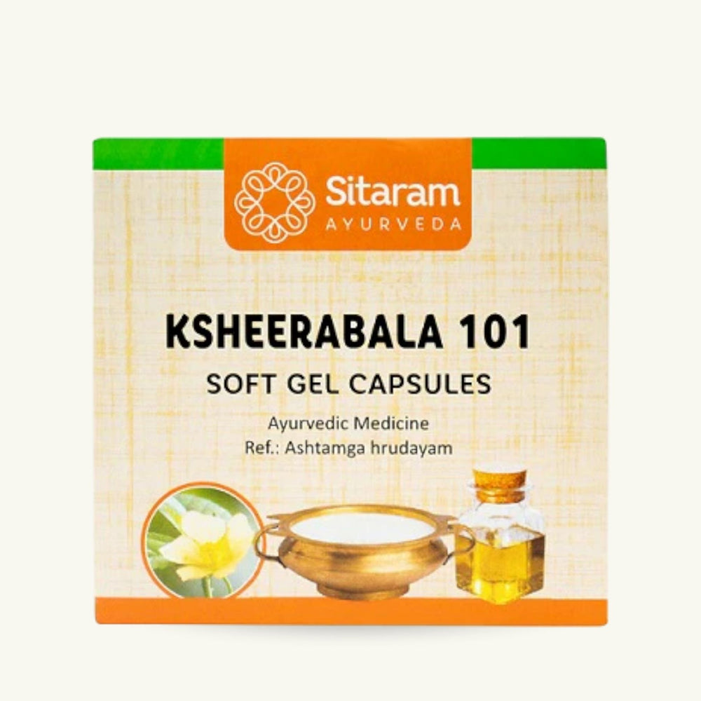 Sitaram Ayurveda, Ksheerabala 101 softgelcapsules, 100 capsules, Ayurvedisch supplement