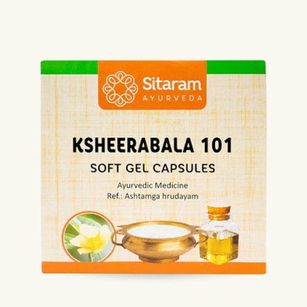 Sitaram Ayurveda, Ksheerabala 101 softgelcapsules, 100 capsules, Ayurvedisch supplement